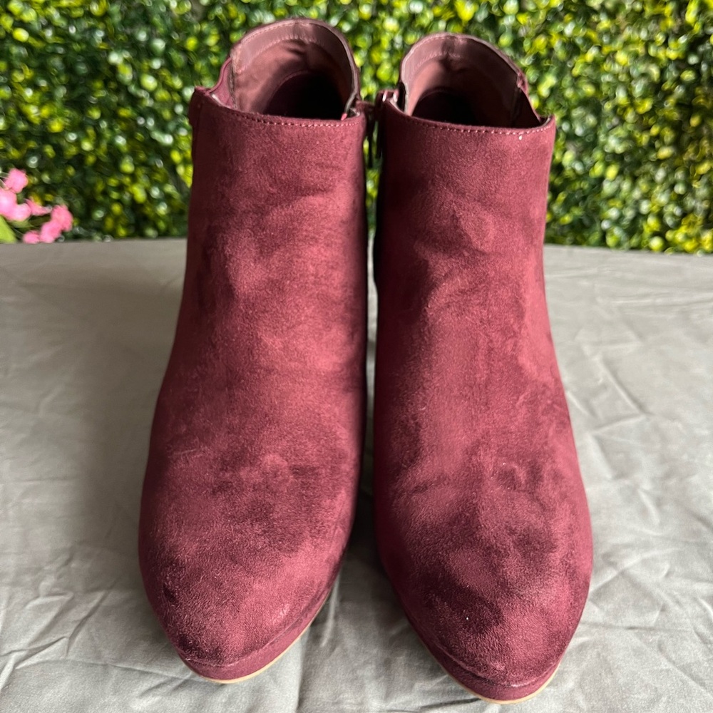 Unlisted Maroon Ankle Booties